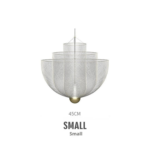 450mm Nordic Alloy Mesh Chandelier / Silver Diameter 450mm