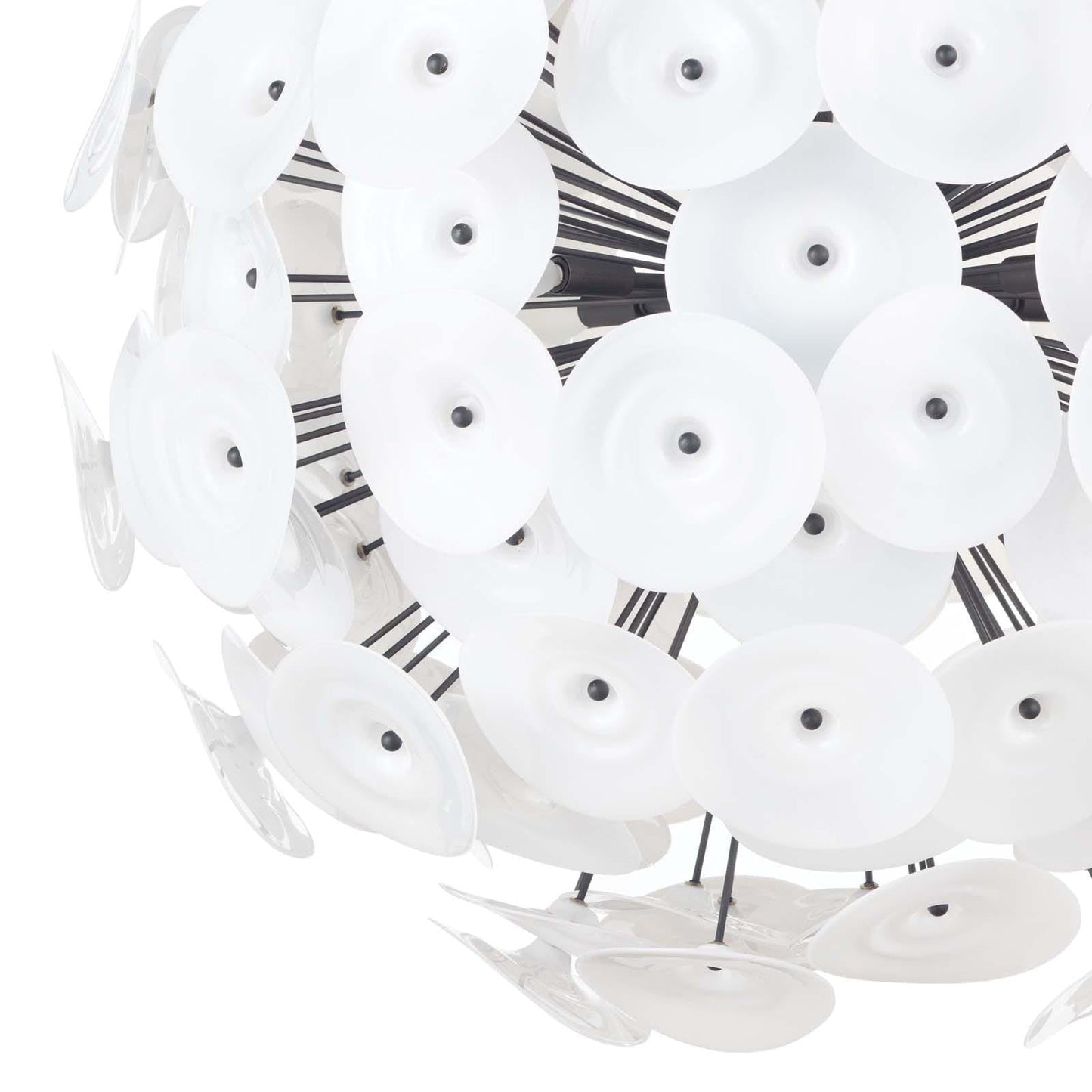 Sputnik Clear Glass Disc Chandelier