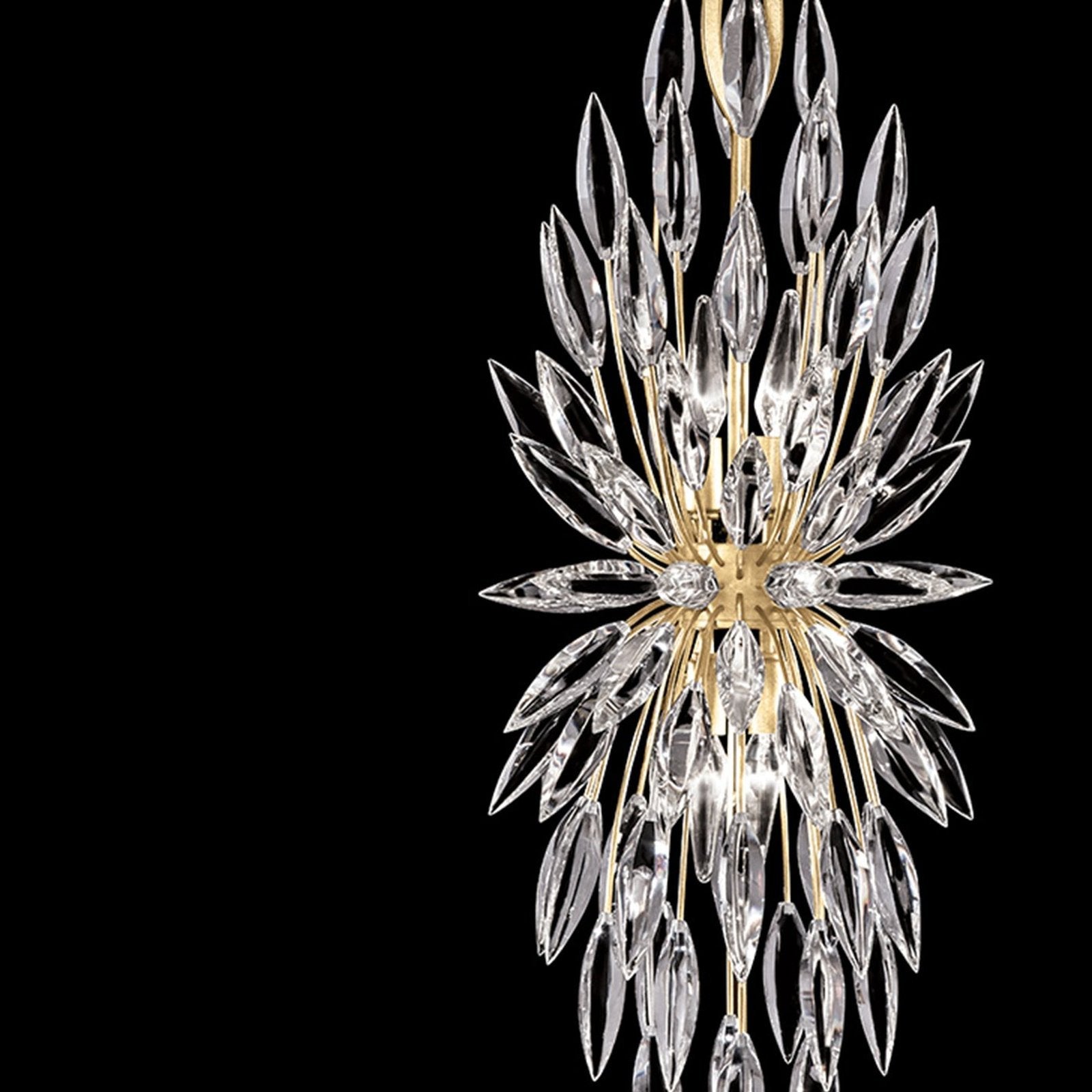 13-Inch Crystal Lily Bud Pendant Light