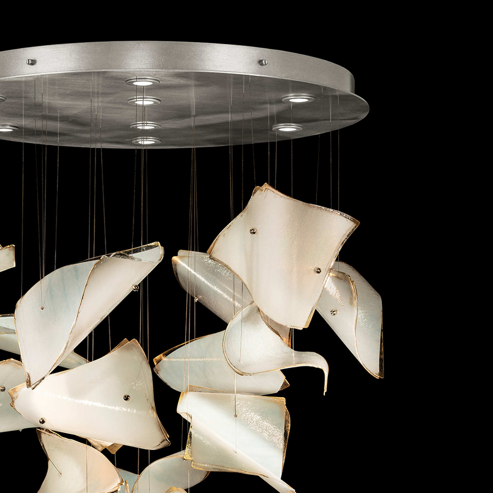 15-Page Fused Glass Round Pendant Light