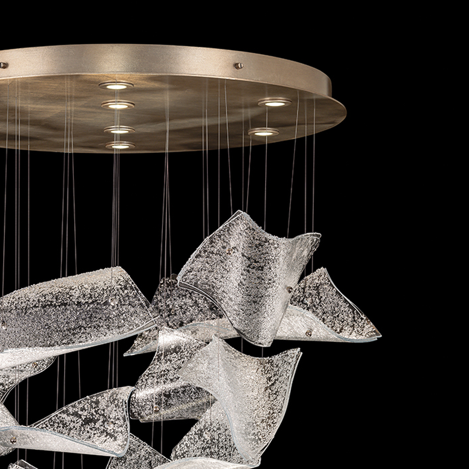 15-Page Fused Glass Round Pendant Light