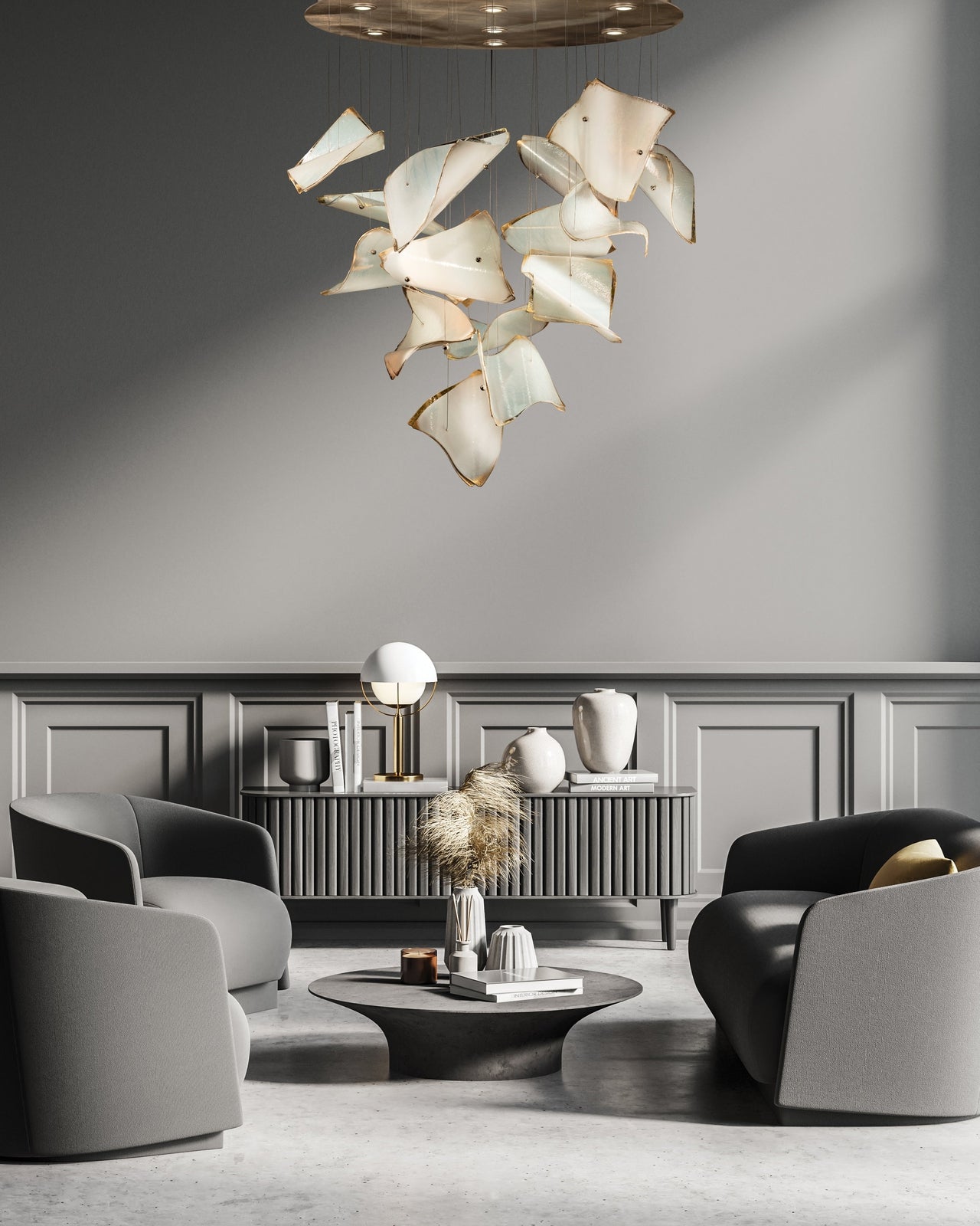 15-Page Fused Glass Round Pendant Light