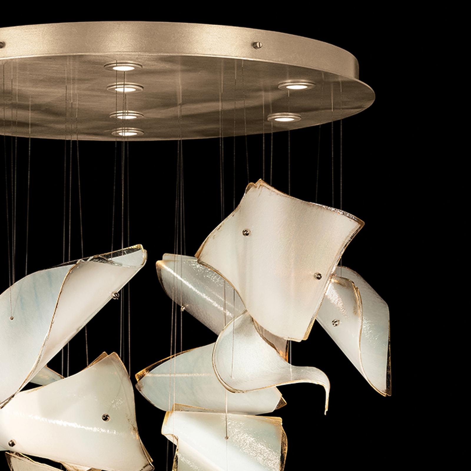 15-Page Fused Glass Round Pendant Light