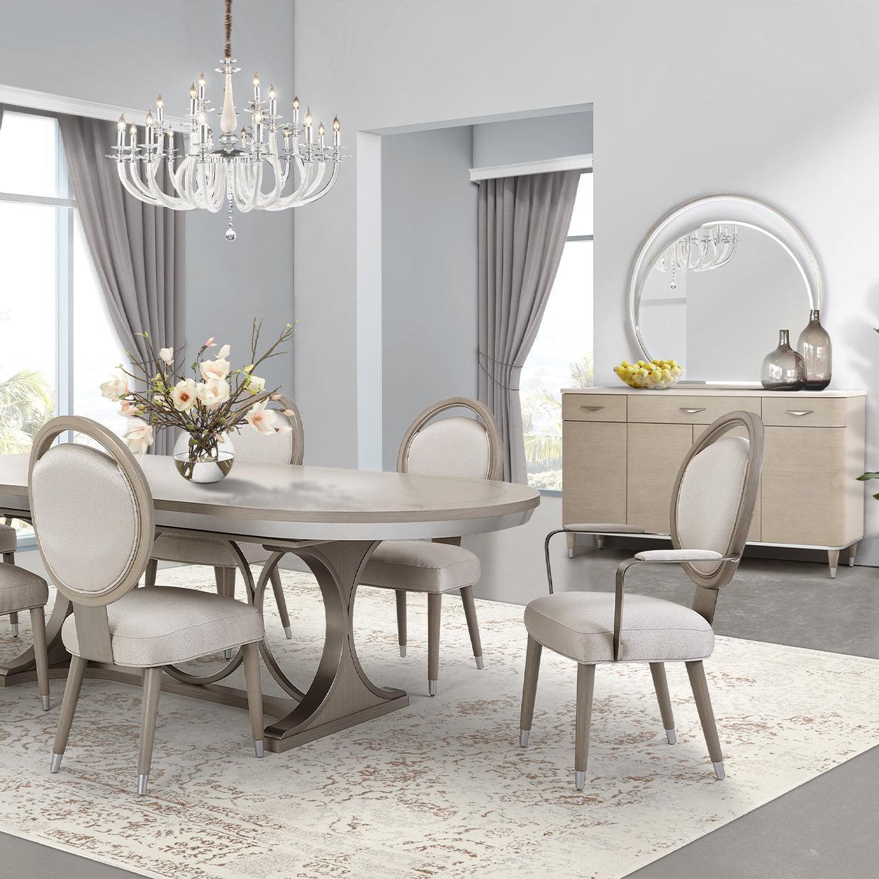 21-Light Opalescent Glass Chrome Chandelier
