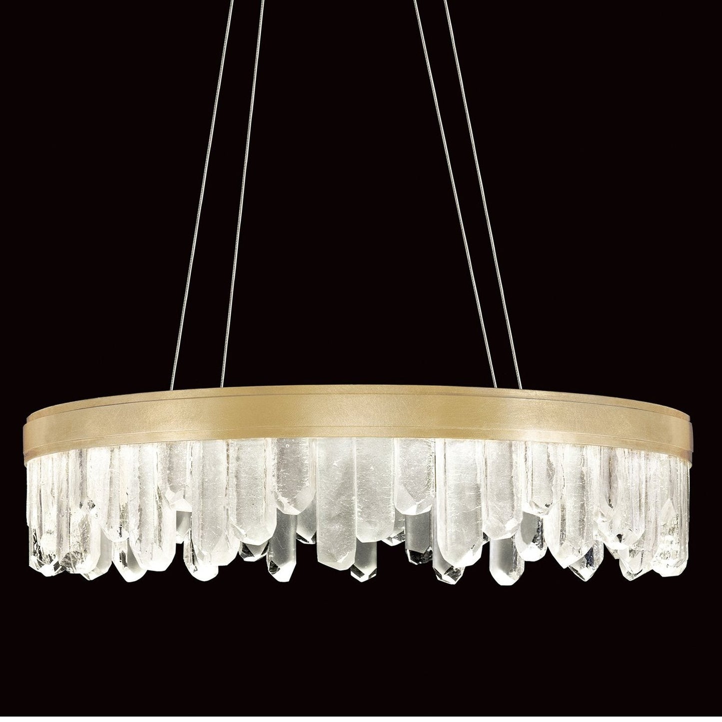30.5-Inch Reversible LED Glass Pendant Light / Gold