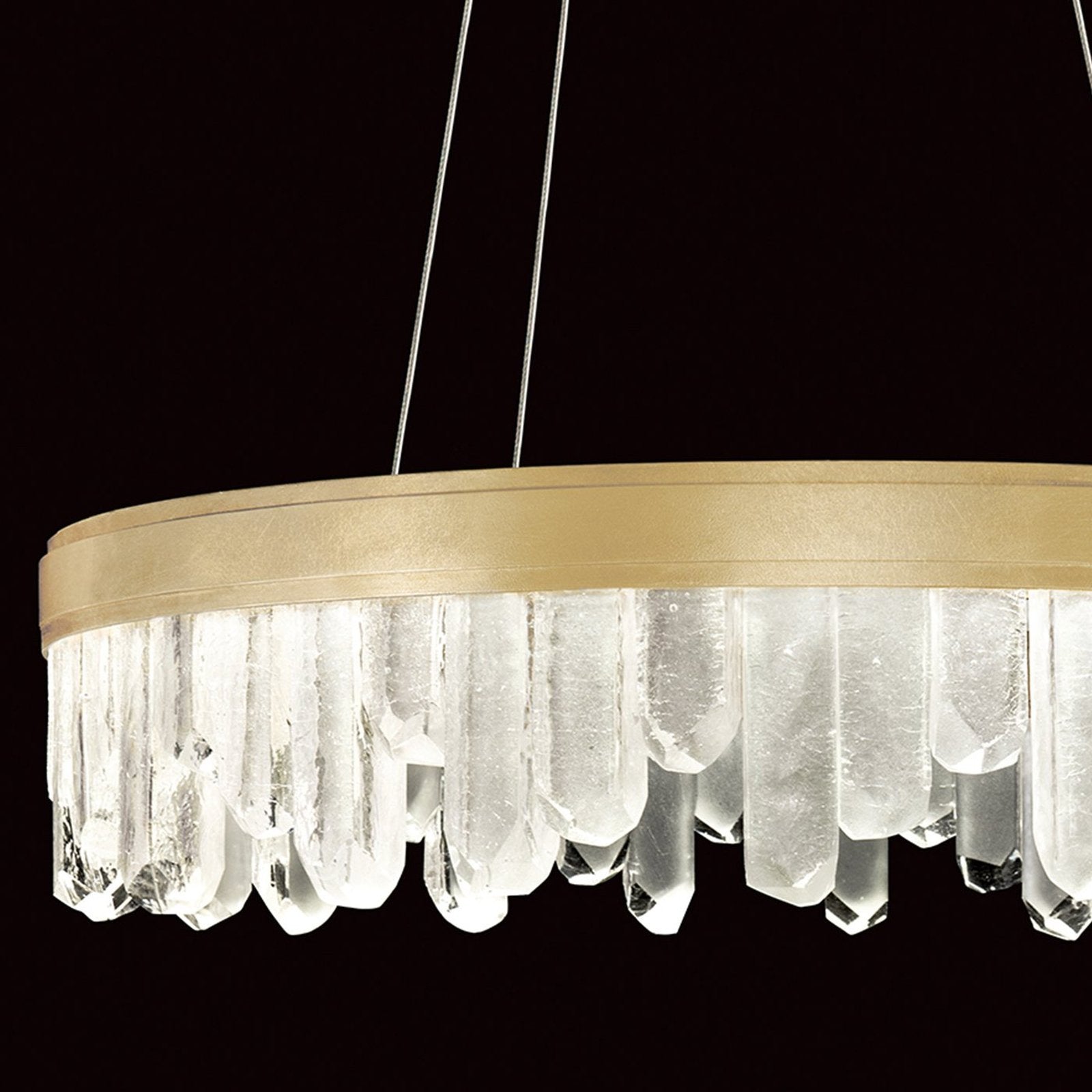 30.5-Inch Reversible LED Glass Pendant Light / Silver