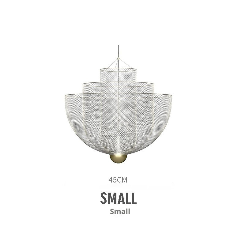 450mm Nordic Alloy Mesh Chandelier / Silver Diameter 450mm