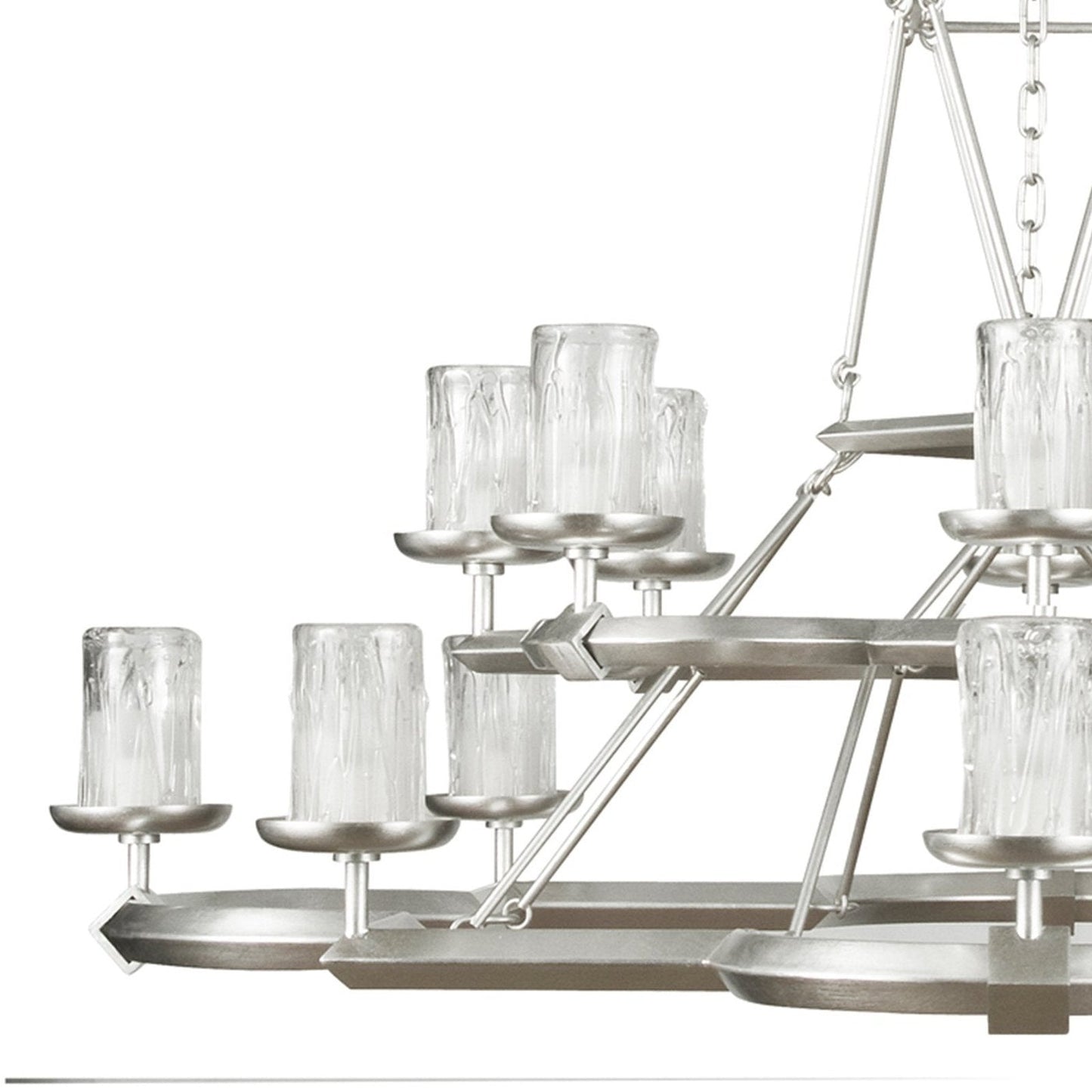 58-Inch Handcrafted Metal Round Chandelier / Bronze