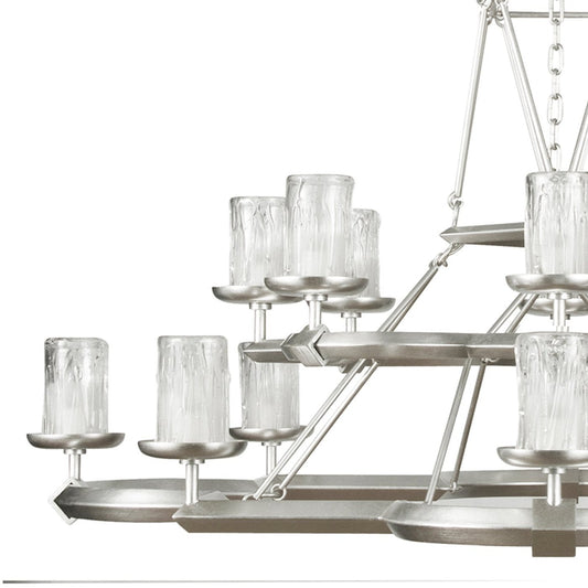 58-Inch Handcrafted Metal Round Chandelier / Bronze