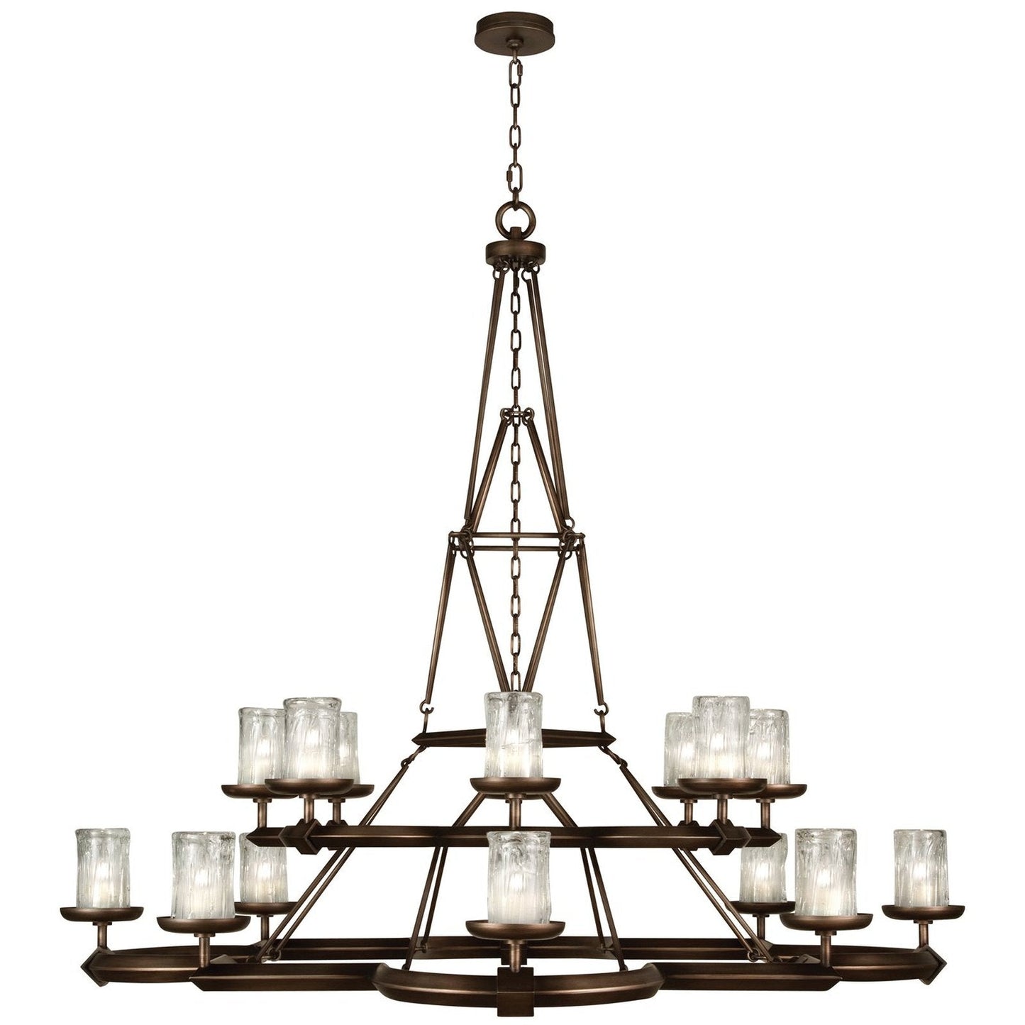 58-Inch Handcrafted Metal Round Chandelier