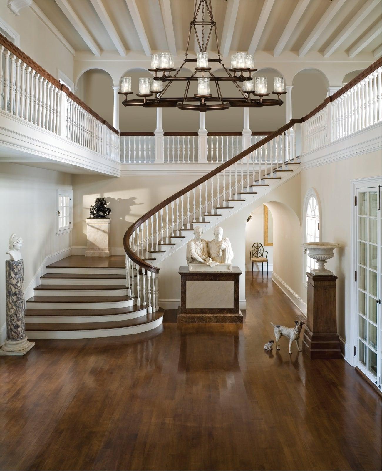 58-Inch Handcrafted Metal Round Chandelier