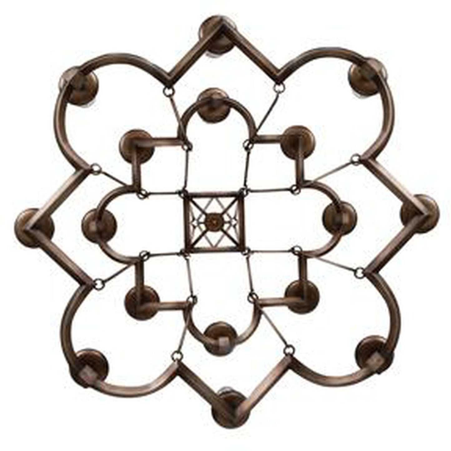 58-Inch Handcrafted Metal Round Chandelier