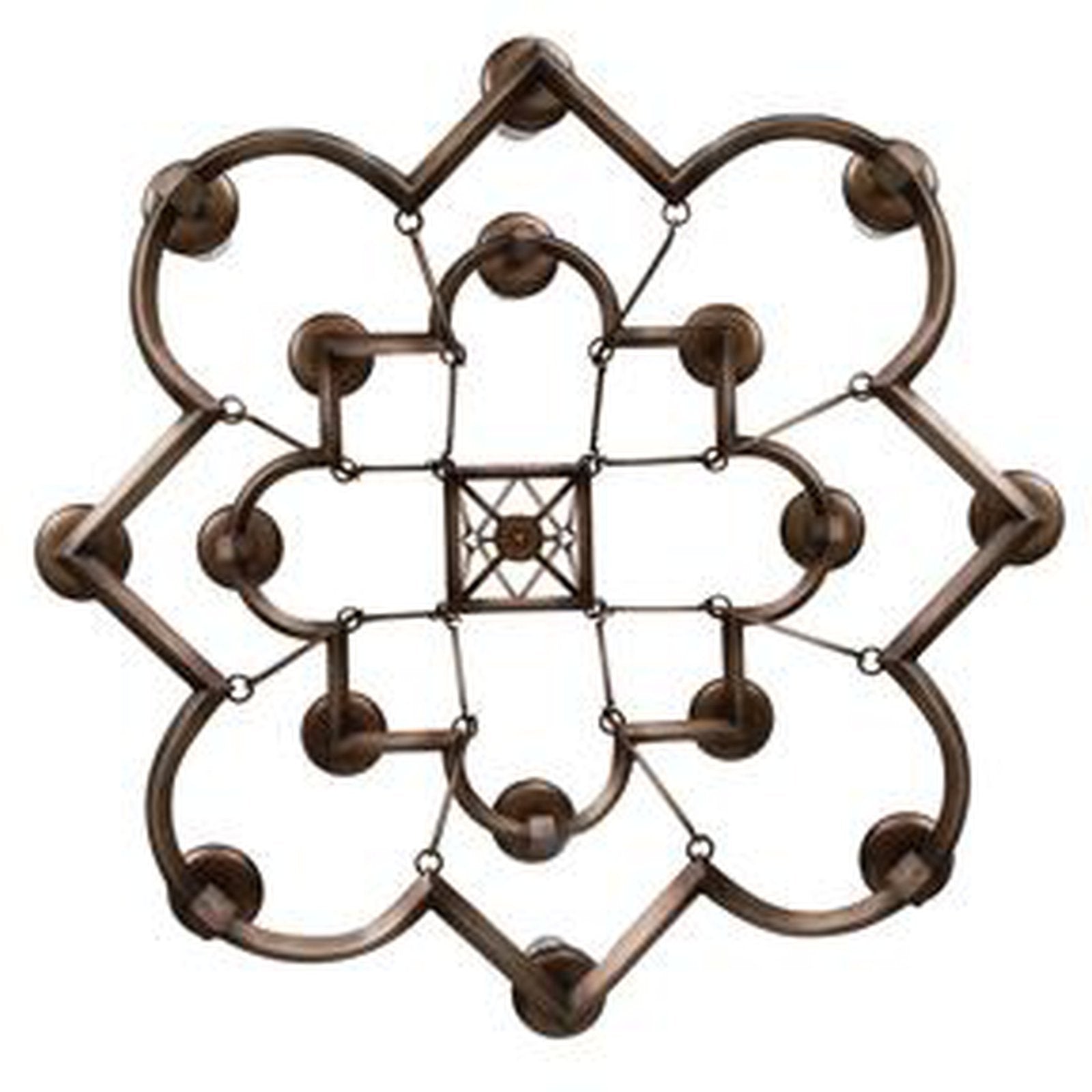58-Inch Handcrafted Metal Round Chandelier