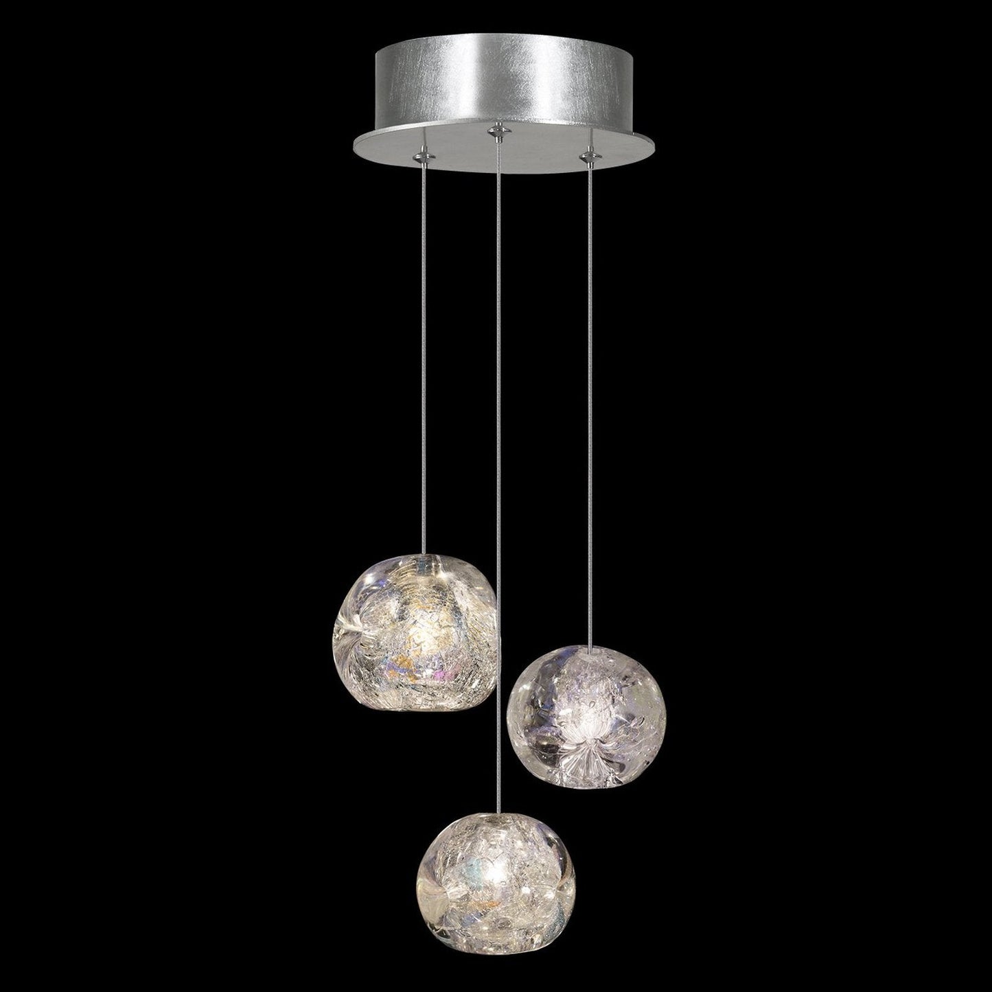 9-Inch Dichroic Crystal Round Pendant Light