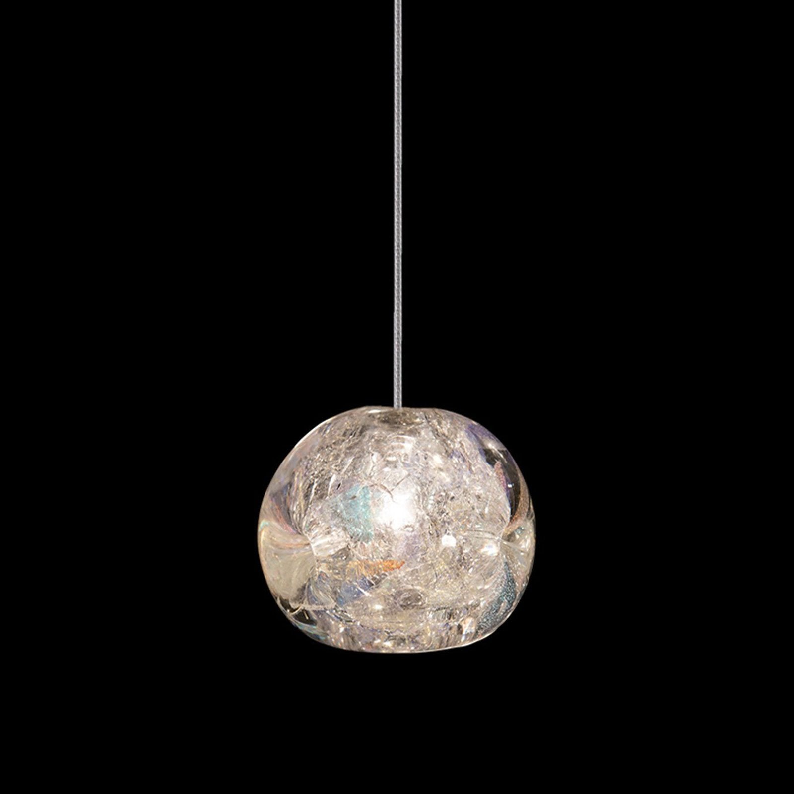 9-Inch Dichroic Crystal Round Pendant Light