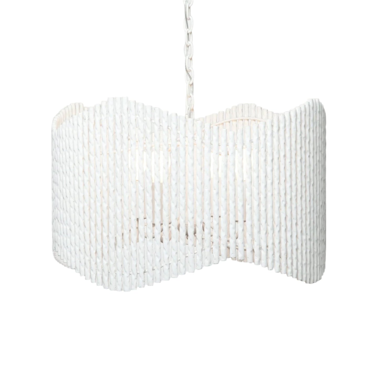 Adjustable Bronze or White Chandelier / White Gesso