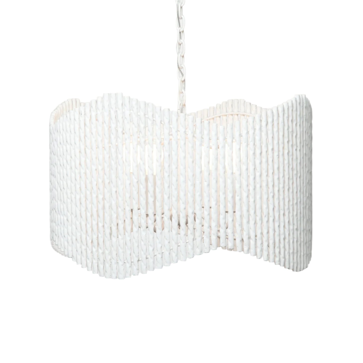 Adjustable Bronze or White Chandelier / White Gesso