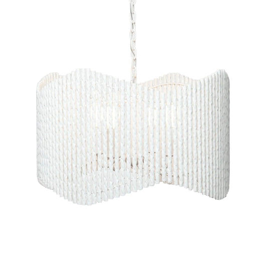 Adjustable Bronze or White Chandelier / White Gesso