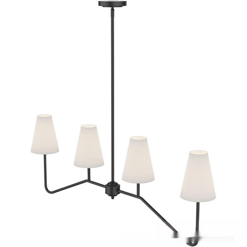 Industrial 4- or 5-Light Chandelier