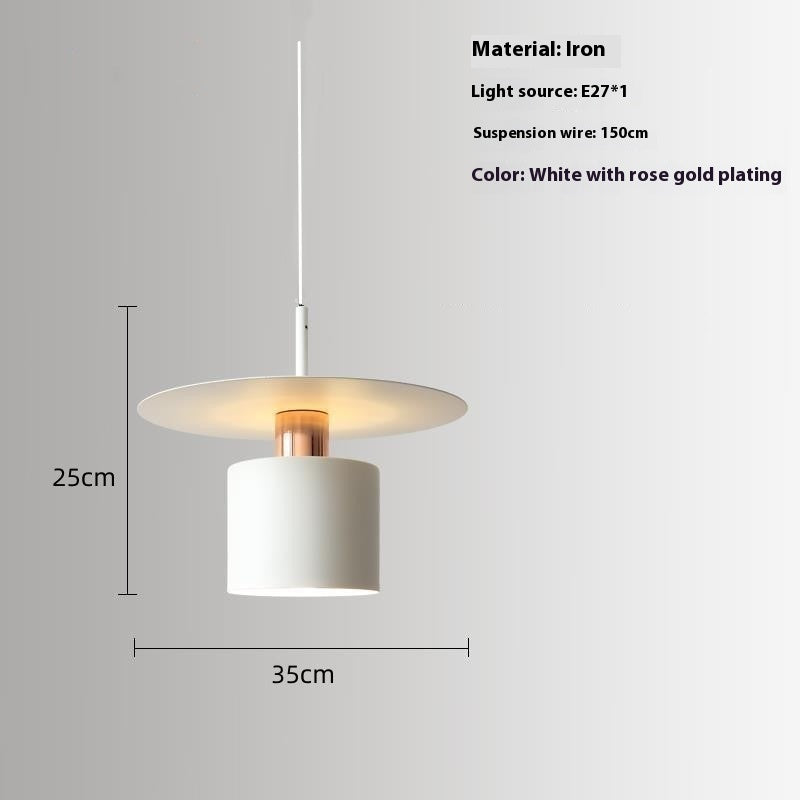 Minimalist 20–35cm Pendant Light / White Light / Black 35cm