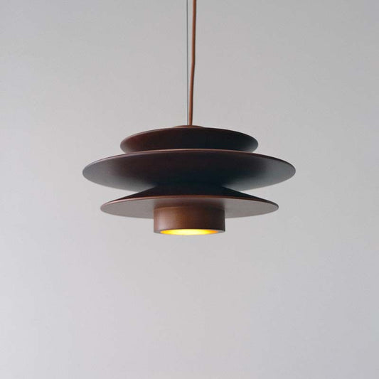Nordic Wood Ceiling Light in Walnut or Natural / Walnut Colors / Warm light