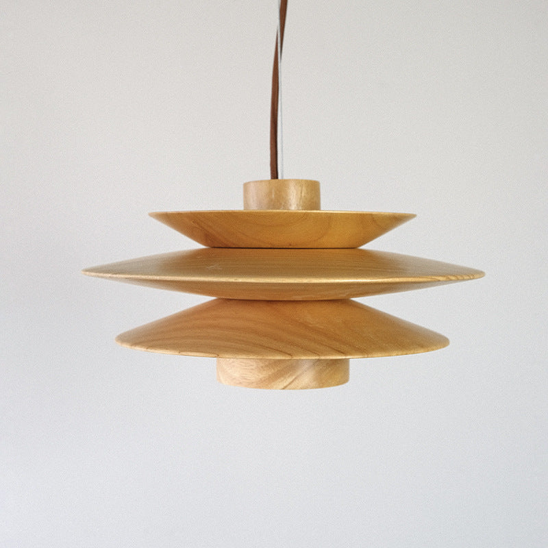 Nordic Wood Ceiling Light in Walnut or Natural