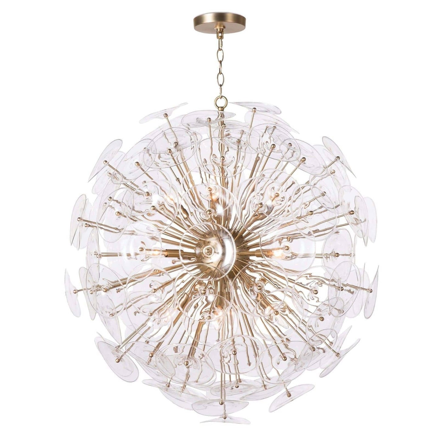 Sputnik Clear Glass Disc Chandelier / Default Title