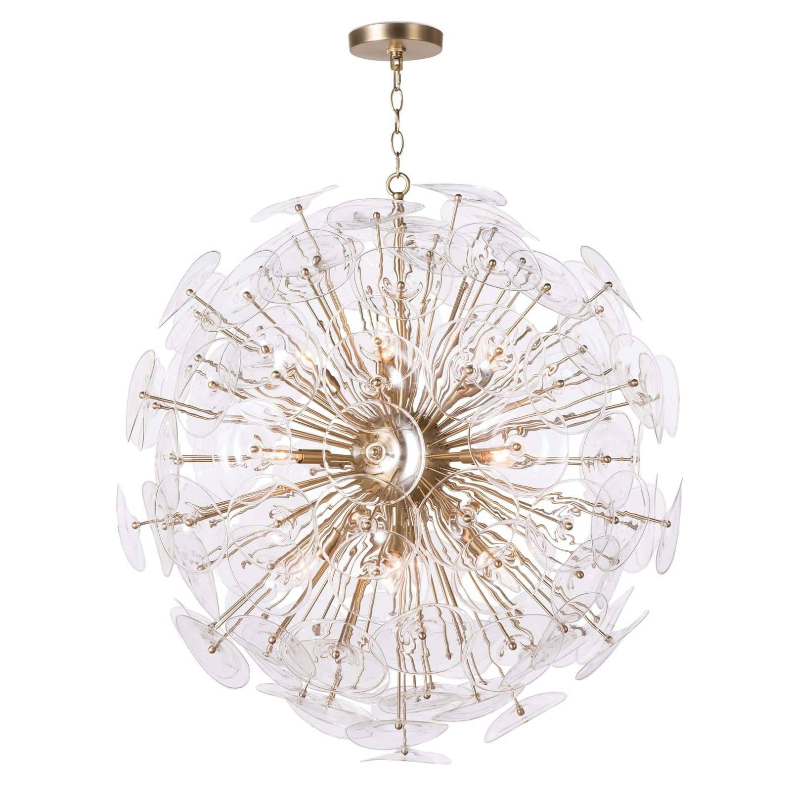 Sputnik Clear Glass Disc Chandelier / Default Title