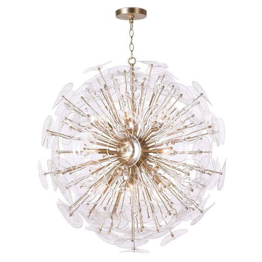 Sputnik Clear Glass Disc Chandelier / Default Title
