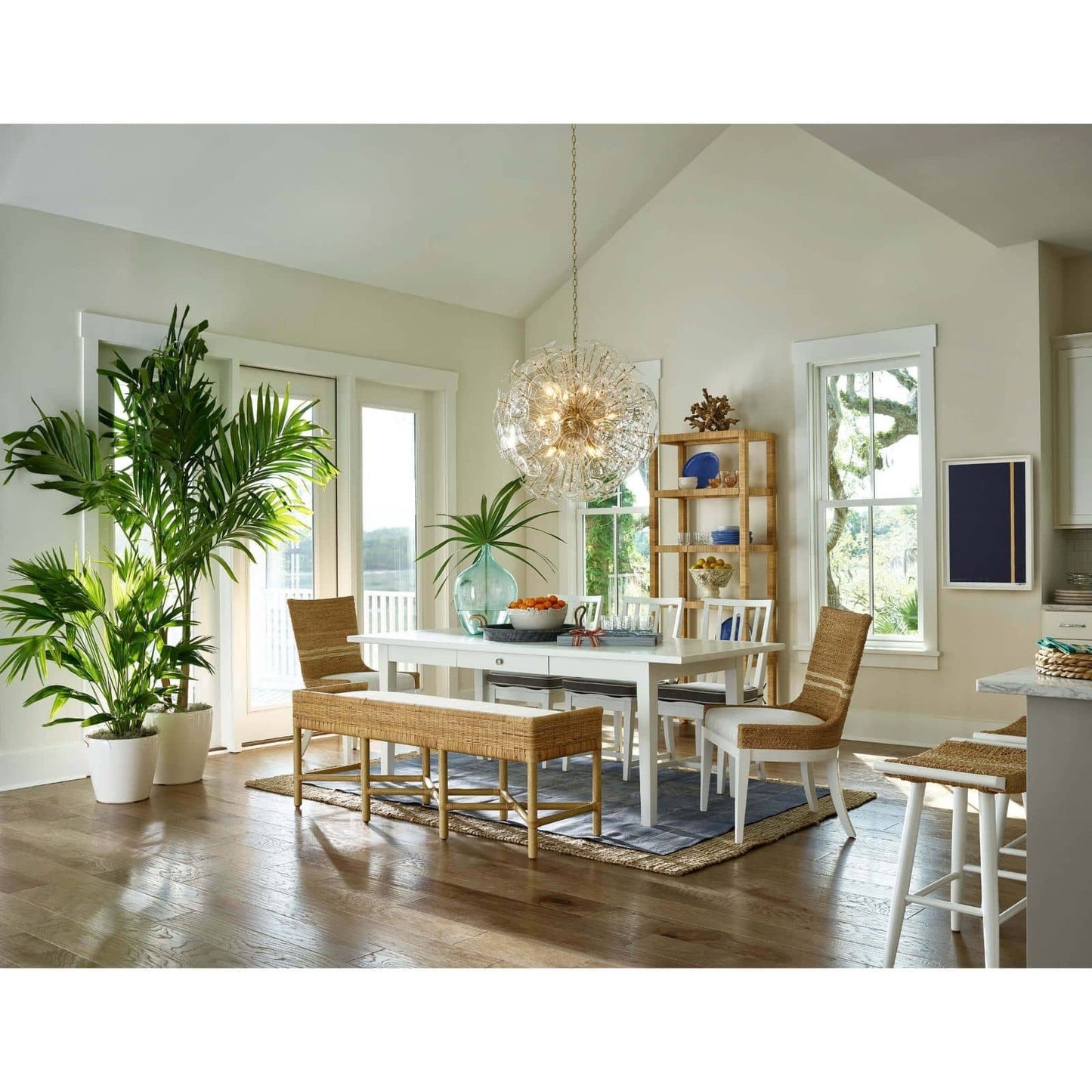 Sputnik Clear Glass Disc Chandelier