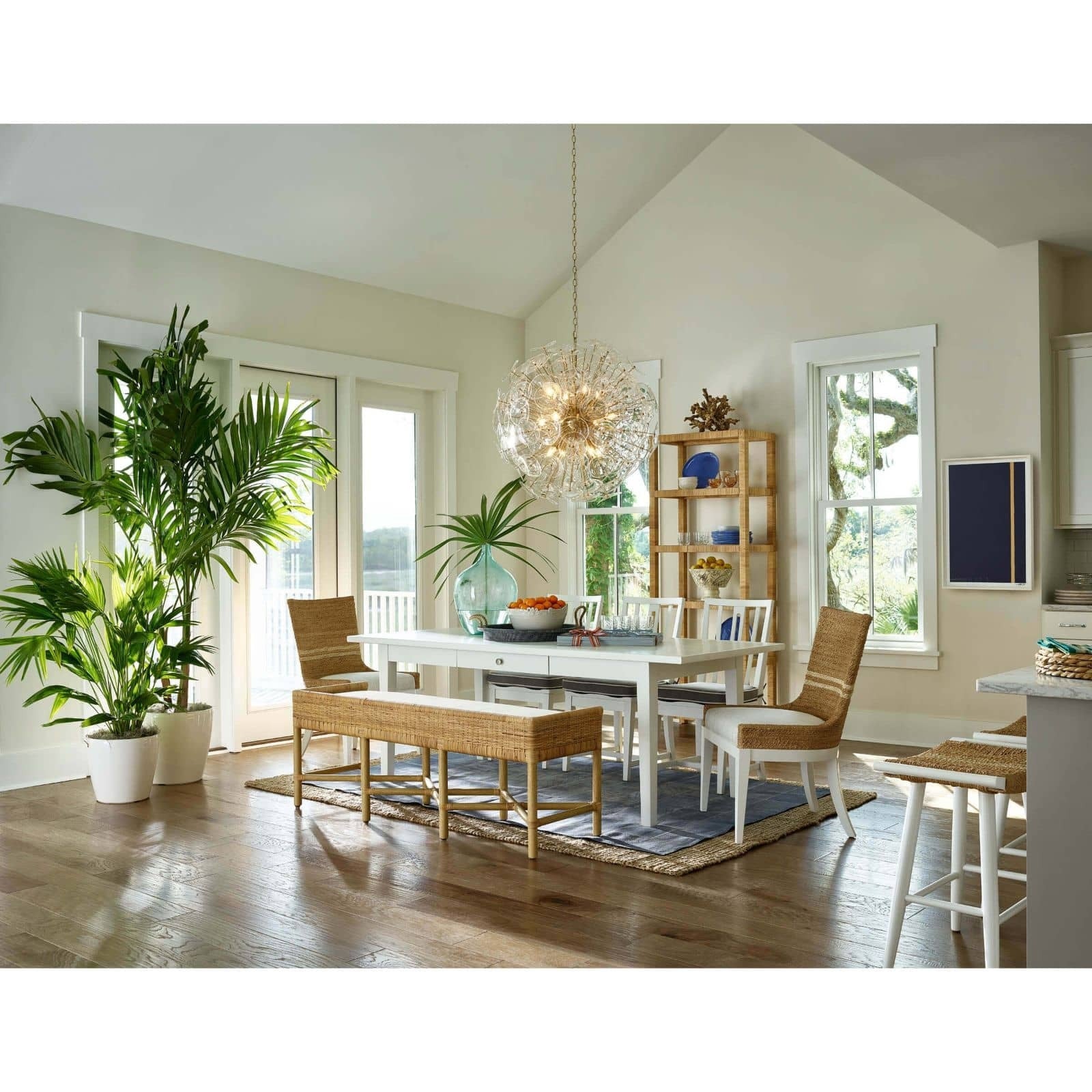 Sputnik Clear Glass Disc Chandelier