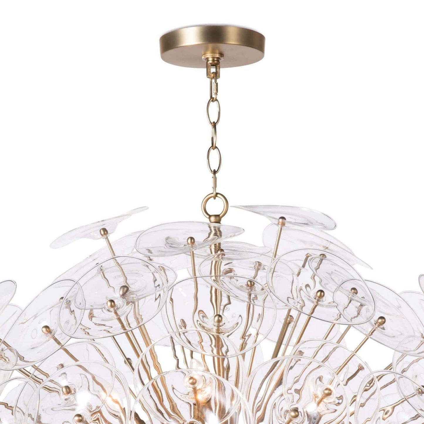 Sputnik Clear Glass Disc Chandelier