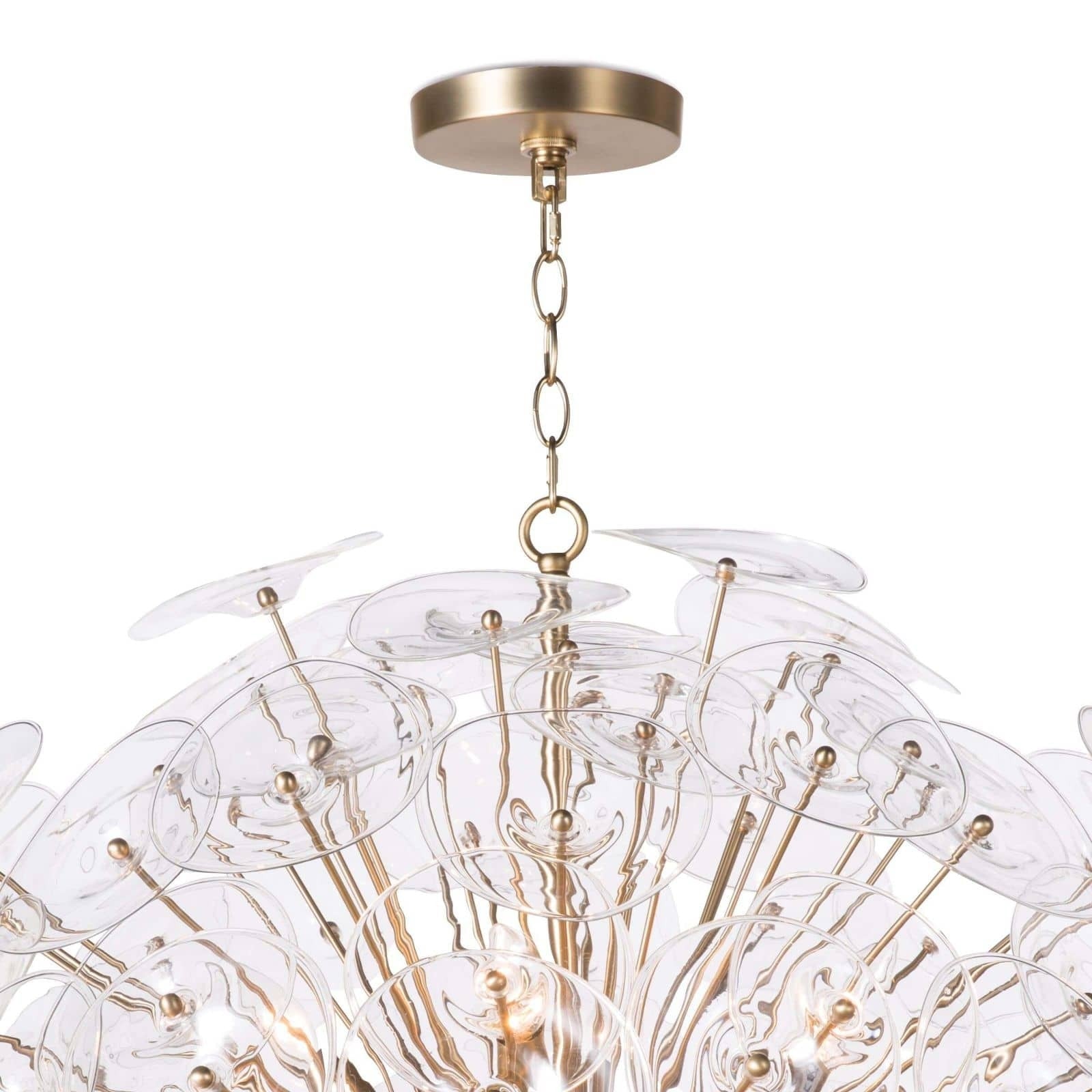 Sputnik Clear Glass Disc Chandelier
