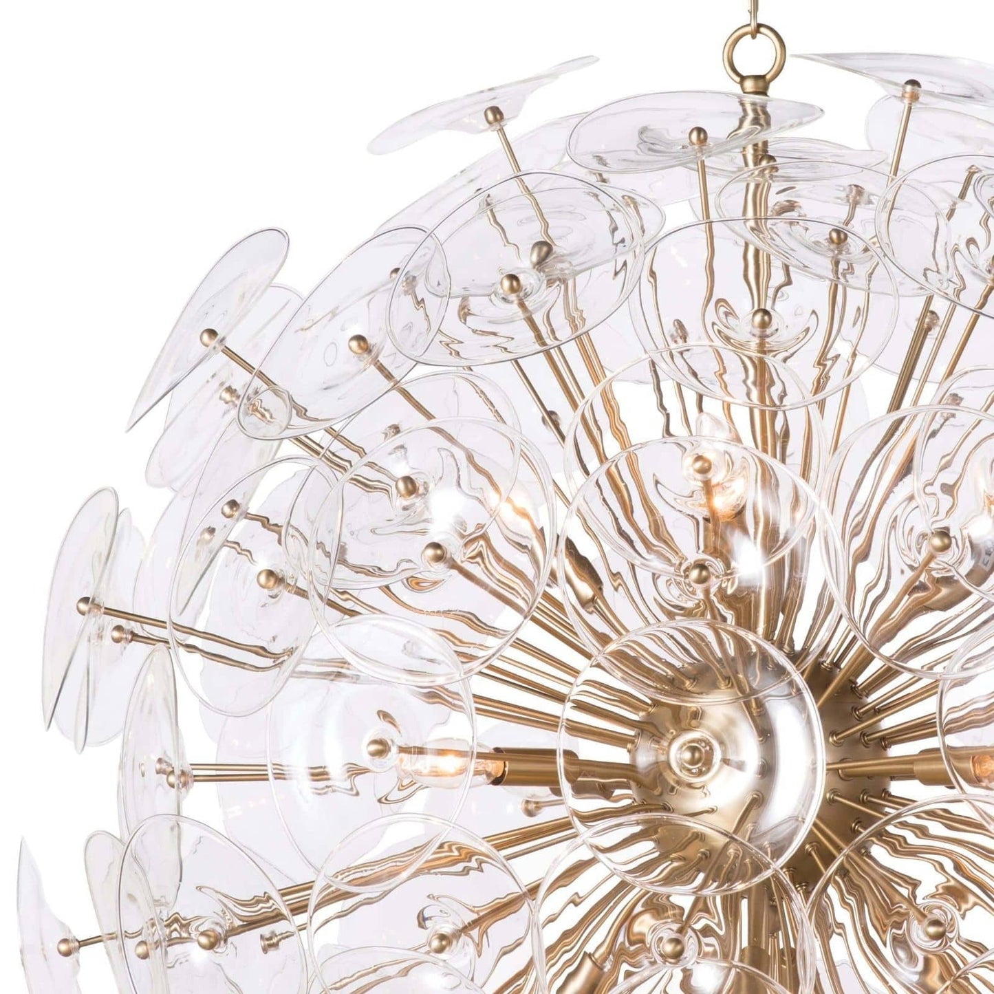 Sputnik Clear Glass Disc Chandelier