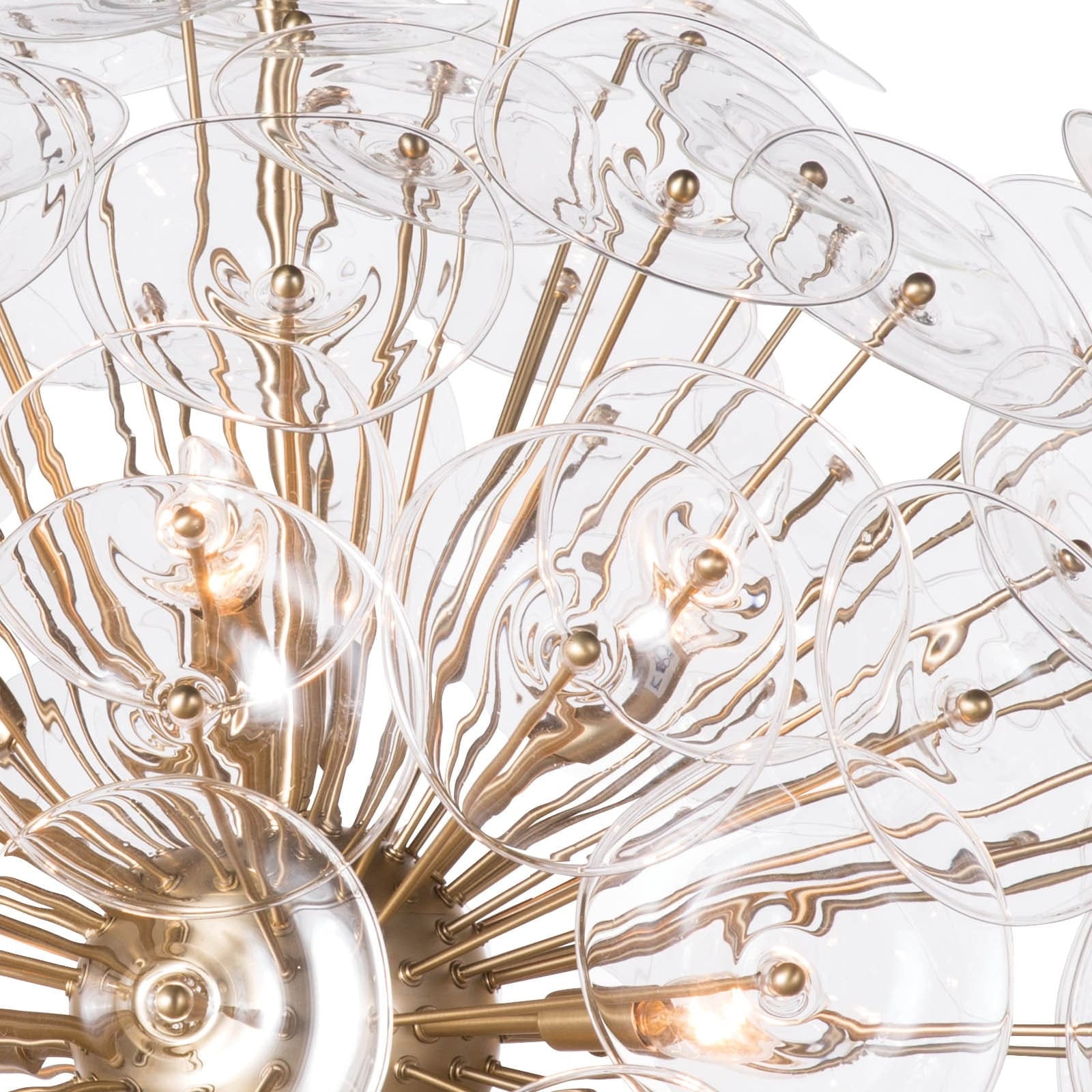 Sputnik Clear Glass Disc Chandelier