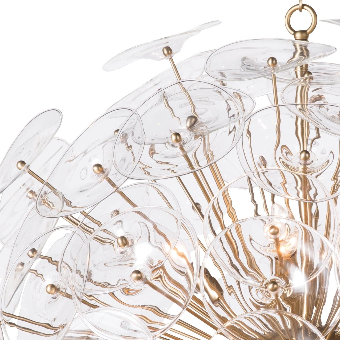 Sputnik Clear Glass Disc Chandelier