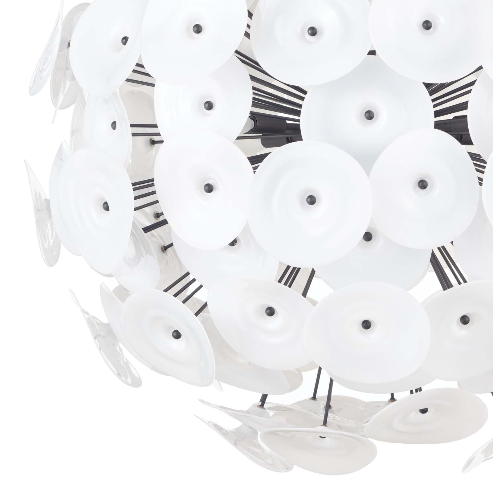 Sputnik Clear Glass Disc Chandelier